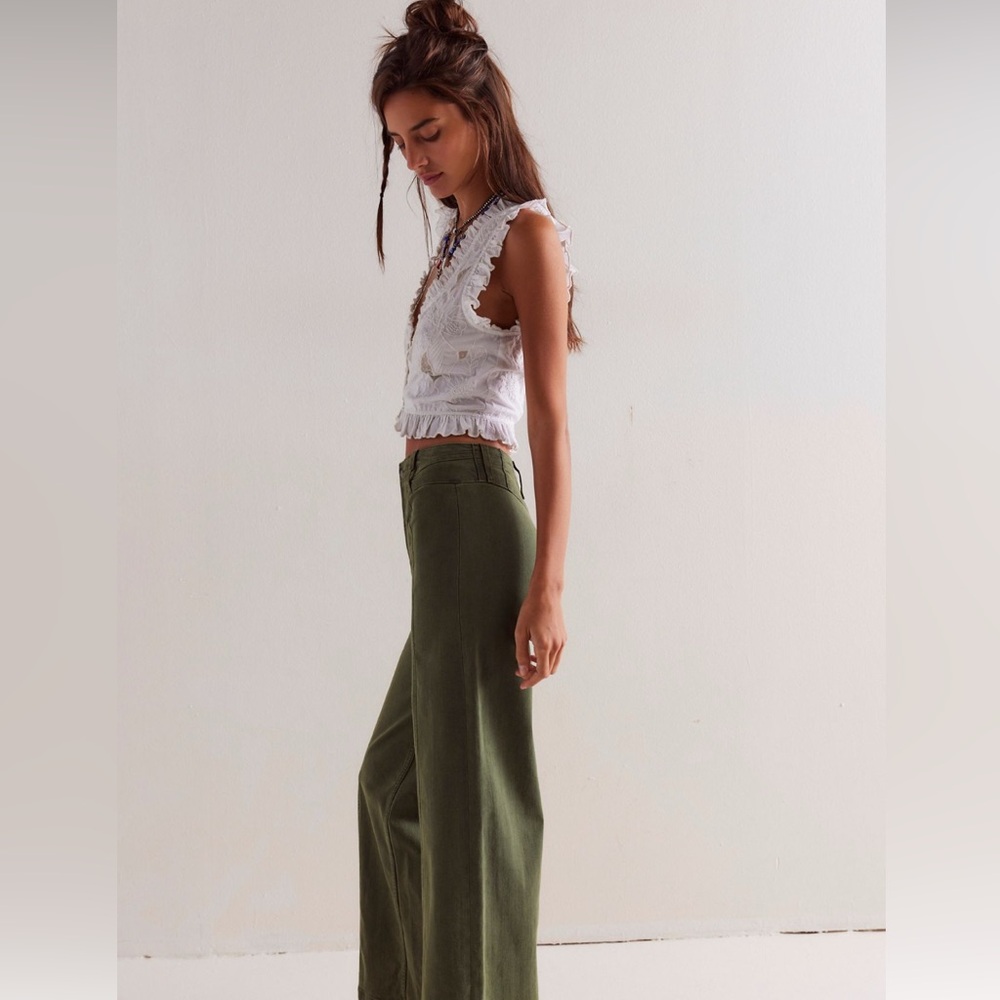 We The Free Libre Wide Leg Jean in Thyme